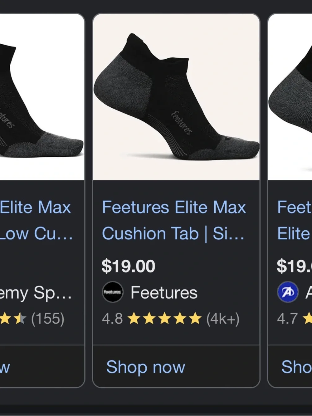 3 Pair Brand New feetures Unisex High Performance Ultra Light Low-Cut Tab Socks
